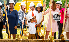 Students at Brooks Global Studies Groundbreaking Ceremony